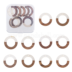 Colgantes de resina & madera&nbsp;RESI-OL0001-10A