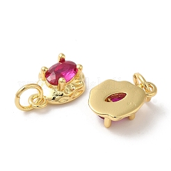 Crémaillère en laiton placage Bijoux de zircone cubique&nbsp;KK-Z056-08G-01