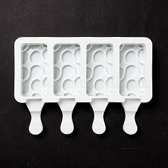 Rechteckige Eiscreme-Silikonformen in Lebensmittelqualität zum Selbermachen&nbsp;LS-DIY-D062-08B