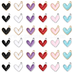 24 stücke 12 farben rack beschichtung legierung emaille charms&nbsp;ENAM-FS0002-75