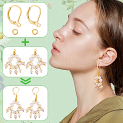 Boucles d'oreilles à levier en laiton avec anneaux ouverts et anneaux en laiton&nbsp;DIY-PH0023-17