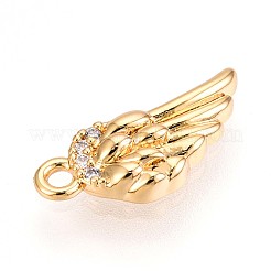 Pendentifs en laiton zircon cubique transparent&nbsp;KK-T075-18G