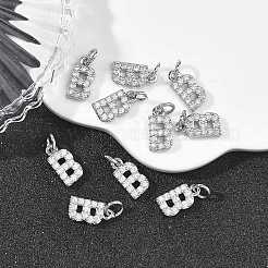 Messing micro pave klare zirkonia anhänger&nbsp;XGRQ29042-394P-B