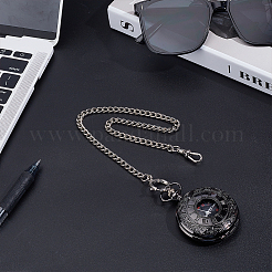 2 cadena de reloj de bolsillo con clip de hierro&nbsp;DIY-GA0009-69P
