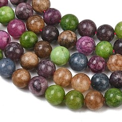 Naturali tinti giada bianca fili di perline&nbsp;GG-CBAEB22-B01-8mm-15