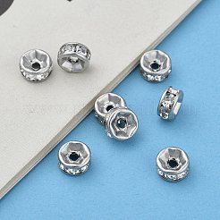 Perles d'espacement en strass en acier inoxydable chirurgical 316&nbsp;STAS-L285-001P-02