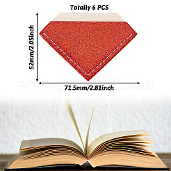 Glitzernder Bucheckenschutz aus Kunstleder&nbsp;AJEW-TAC0038-03B