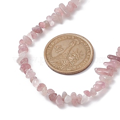 Collana di perline di quarzo rosa naturale&nbsp;NJEW-JN04616-13