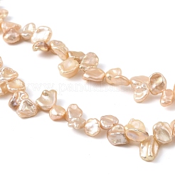 Perles de perles de keshi baroques naturelles&nbsp;PEAR-B004-07B-01A