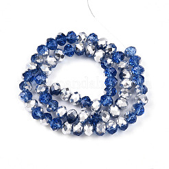 Chapelets de perles en verre transparent électrolytique&nbsp;EGLA-A034-T8mm-M03