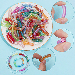 DIY-Sets zur Schmuckherstellung aus Acrylröhren und Messing-Strassperlen&nbsp;DIY-SP0002-18