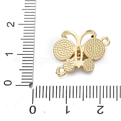 Ciondoli a farfalla in ottone micro pavé con zirconi cubici trasparenti&nbsp;KK-C161-01G