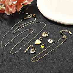 Emaille & Muschelkernperlen & Glasherzanhänger & Halsketten & Armbänder Sets&nbsp;SJEW-Q002-03G