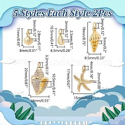 10 Stück 5 Stile Messing Charms&nbsp;KK-AR0004-38