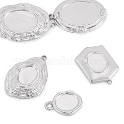 5 pz 5 stili 304 impostazioni cabochon pendente in acciaio inossidabile&nbsp;STAS-TA0005-72P