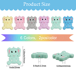Perline focali in silicone ecologico per uso alimentare 12 pz 6 colori&nbsp;SIL-CA0001-87