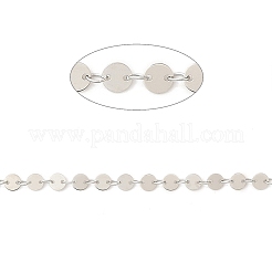 Anlaufschutz rhodinierte 925 Sterling Silber flache runde Gliederketten&nbsp;STER-NH0001-27B-P