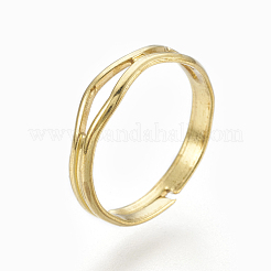 Verstellbare Messing-Fingerringe&nbsp;RJEW-F086-01G