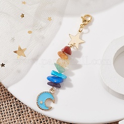 Decorazioni pendenti in smalto in lega di luna&nbsp;HJEW-JM01276-02