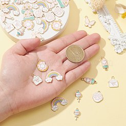 40pcs 8 styles de pendentifs en émail en alliage&nbsp;ENAM-CJ0004-76