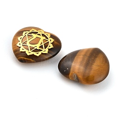 7 stücke 7 arten chakra natürliche tiger auge liebe herz ornamente figuren&nbsp;G-P533-01C
