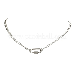 Colliers pour femmes avec pendentif et fermoir ovale en acier inoxydable 304&nbsp;NJEW-JN06169-02
