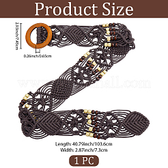 Ceintures bohèmes tissées en coton et jute&nbsp;AJEW-WH20020-648D