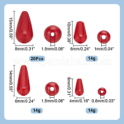 42 g 3 styles perles imitation perle en plastique ABS&nbsp;FIND-AR0006-05B
