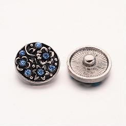 Flach rund mit gemischten Stil Zink-Legierung Schmuck Druckknöpfen&nbsp;ALRI-R019-M