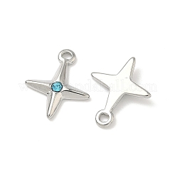 Pendentifs en strass en acier inoxydable 304&nbsp;X-STAS-L308-04A-P