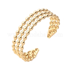 Dreilagige Armreifen aus 304er Edelstahl für Damen&nbsp;BJEW-U032-08G