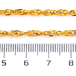 Collares de cadena de cuerda de latón con revestimiento de rejilla de 3 mm para mujeres y hombres&nbsp;MAK-L044-29G