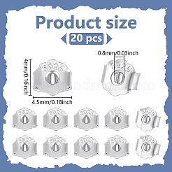 20 Stück rhodinierte 925 Sterling Silber Reibung Ohrmuttern&nbsp;FIND-ME0001-05