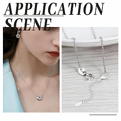 6 pz 3 stili 925 catene estensibili intrecciate in argento sterling&nbsp;STER-BBC0009-88
