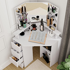 Espositore per gioielli con porta collane inclinato in legno&nbsp;AJEW-WH20033-046D