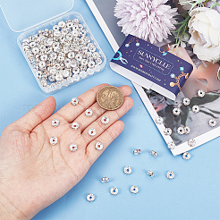 200 Stück Messing Strass Abstandsperlen&nbsp;FIND-SC0007-06