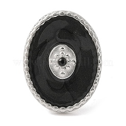 Offene Manschettenringe aus 304er Edelstahl mit Emaille für Damen&nbsp;RJEW-F166-58P-03