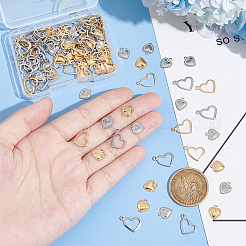 120 Stück 4 Stil 304 Edelstahl-Charms&nbsp;STAS-UN0052-25