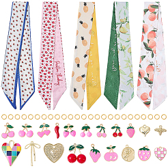 DIY-Sets zur Herstellung von Seidenschal-Halsketten&nbsp;DIY-BM0002-55