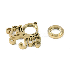 Ionenplattierung (IP) 304 Edelstahl Medaillon Anhänger&nbsp;STAS-S132-02G