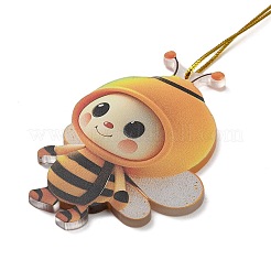 Linda decoración colgante de acrílico de abejas.&nbsp;LS-HJEW-G026-01E