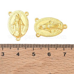 Eslabones del componente de la lámpara de la aleación del estilo tibetano de la Virgen María tallada ovalada sagrada&nbsp;TIBEP-LF0961YKG-G-LF