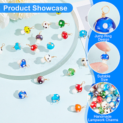 30 ciondoli fatti a mano in lampwork&nbsp;FIND-PH0007-96