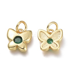 Pendentifs avec zircon cubiques à micro-pavés en laiton&nbsp;KK-P188-B