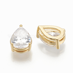 Messing Zirkonia Cabochons&nbsp;ZIRC-Q014-081G