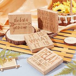 Décorations d'affichage en bois naturel&nbsp;AJEW-CN0001-09A