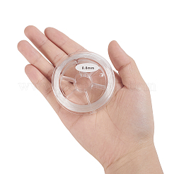 Cordon de cristal élastique japonais rond&nbsp;X-EW-G008-01-0.8mm