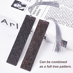 2pcs 2 Stil Blackwood Lesezeichen&nbsp;AJEW-PH0001-76-WH