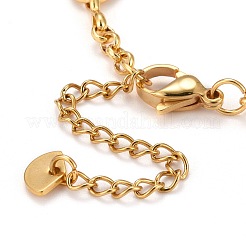 Chaînes de rolo en laiton et colliers de chaîne de grains de café&nbsp;SJEW-JS01178