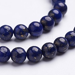 16 Zoll Klasse ein runder gefärbter natürlicher Lapislazuli-Perlenstrang&nbsp;GSR6mmC123